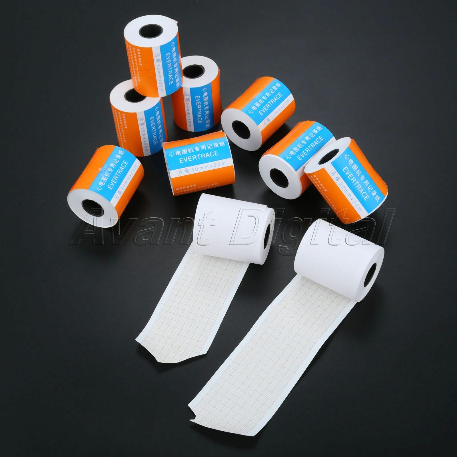 10 Roll Hospital Clinic Thermal Print Paper Recording ECG EKG Paper 50mm*20Meter