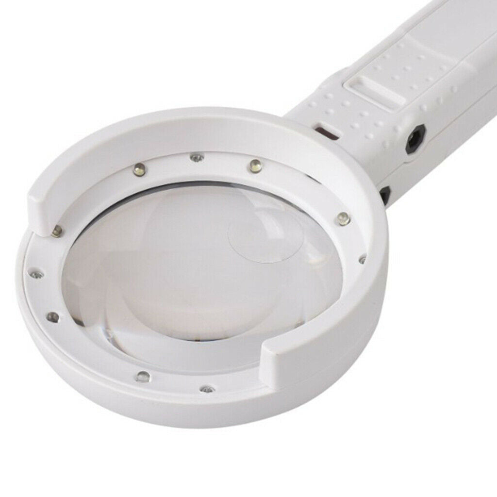 Folding 5X 10X Magnifier Illuminated Handheld Lens For