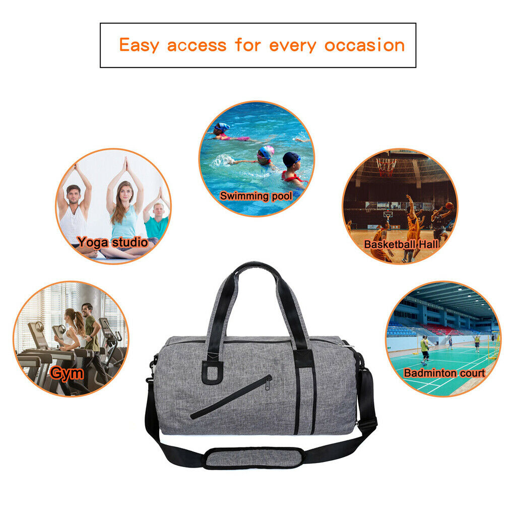 Foldable Sports Gym Bag & Shoulder Strap Gym Yoga Pack Multifunctional