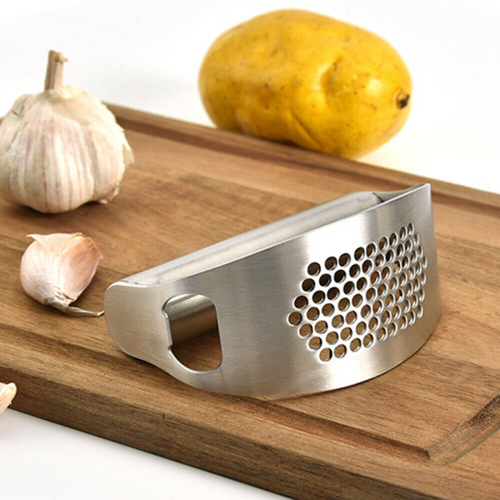 2in 1 Garlic Press Chopper Grinding Multi-function Bottle Opener Stainless Steel