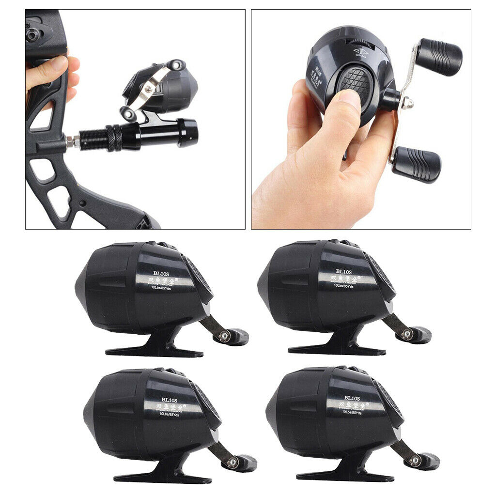 4pcs Stainless Steel  Fishing Reels 10LB/85YDS Gear for Hunting Fishing