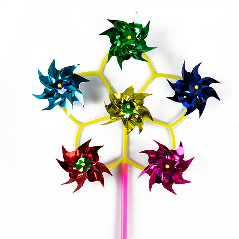 Colorful DIY Sequins Windmill Wind Spinner Home Garden Yard Decoration Ki.l8