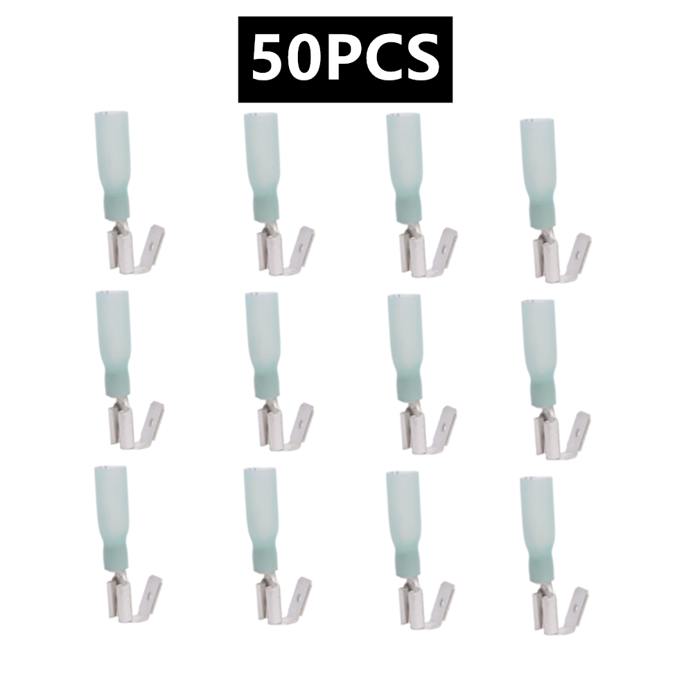 50PCS Male/Female Piggyback Heat Shrink Quick Disconnect Terminals 16-14AWG