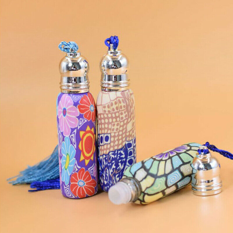 6ml Roll On Perfume Bottles Polymer Glass Bottle Refillable with Roller Ball XC