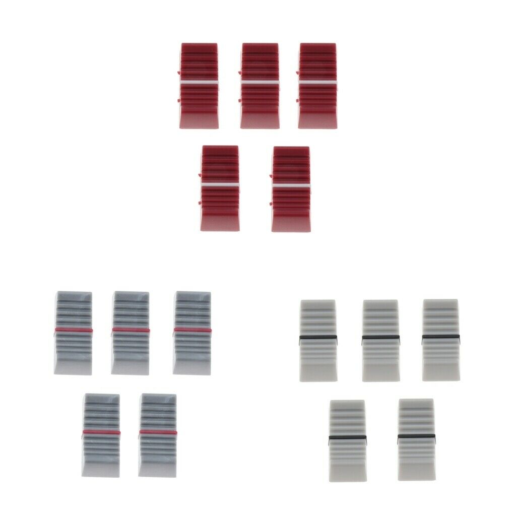 15x Sound Console Straight Sliding Potentiometer Plastic Knob DIY Parts Accs