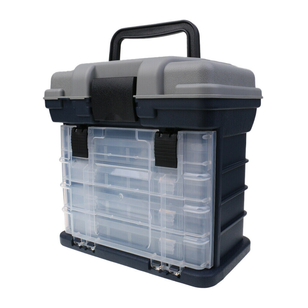 High-strength 4 Layers Handheld Fishing Case Plastic Tackle Box Lures Case