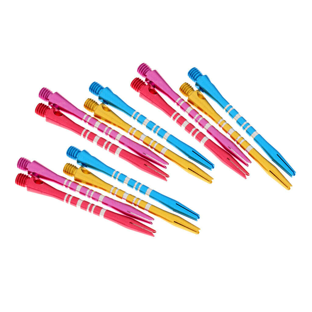 12 Pieces 52mm 2BA Anodised Aluminium  Shafts Stems Throwing - 4 Color