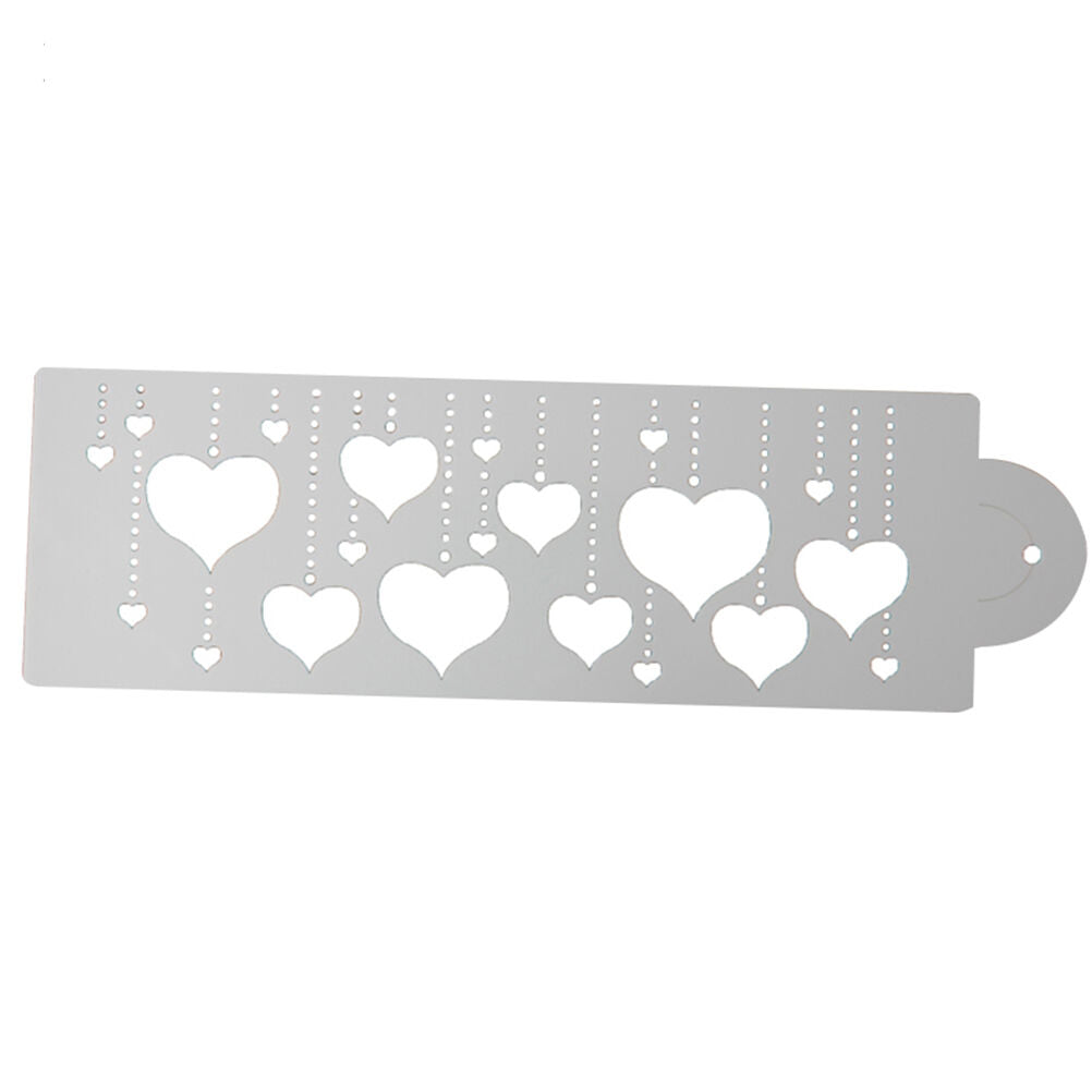Hanging Heart Cake Stencil Fondant Designer Decorate Craft Cookie Baking .l8