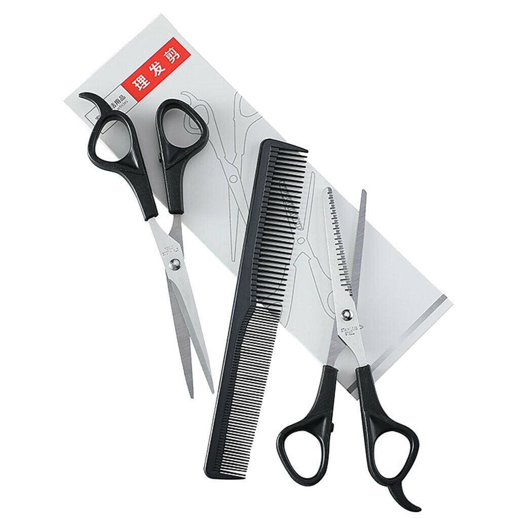 6.5" Professional Hairdressing Hair Cutting Scissors Haircut and Comb Black