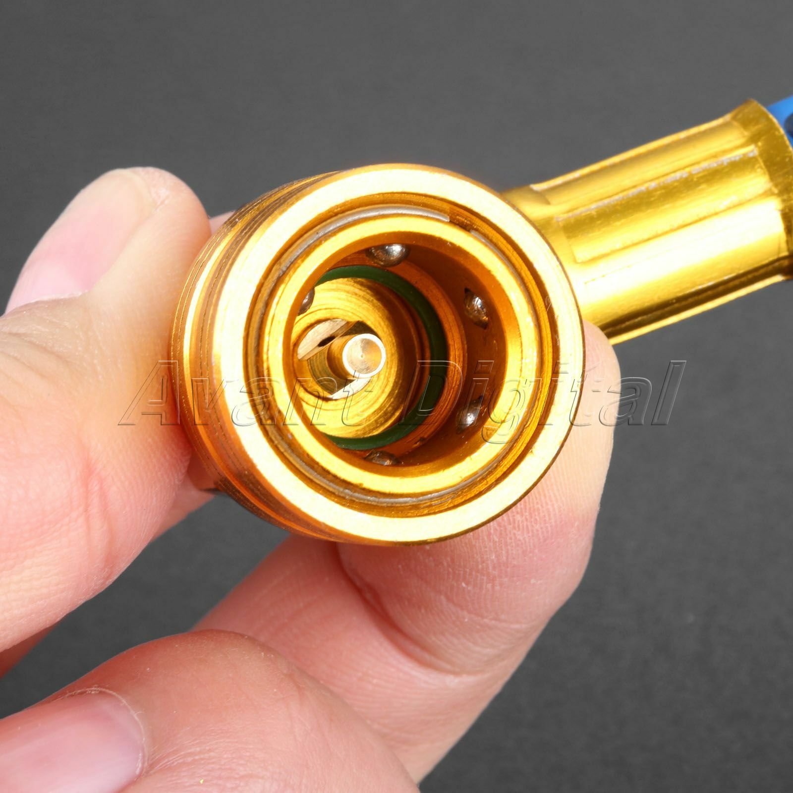 Air  Refrigerant Charging Hose w/ Gauge 90°Push & Lock coupler R134A