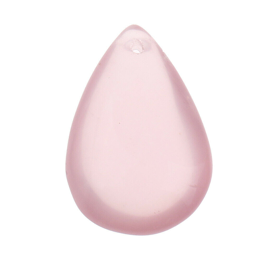 Natural Stone Cabochons Flat Round Pink Crystal Quartz Water Drop Home Decor