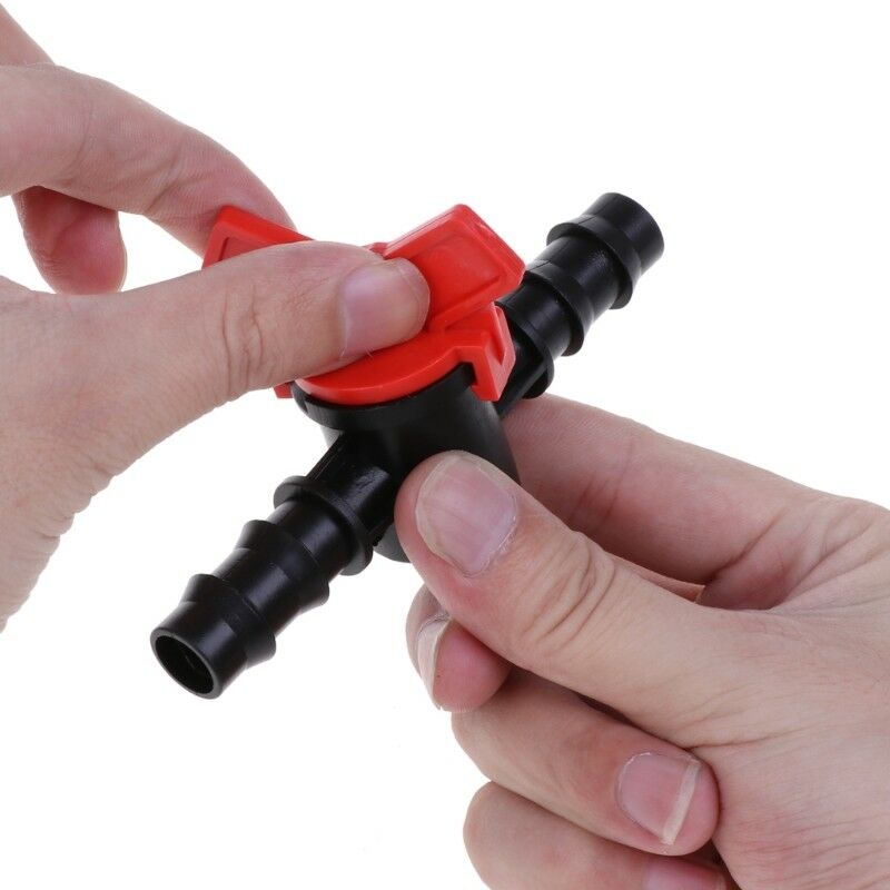 2way Connector Adaptor Quick Turn Off Plastic Irrigation Water Valve Hose Switch