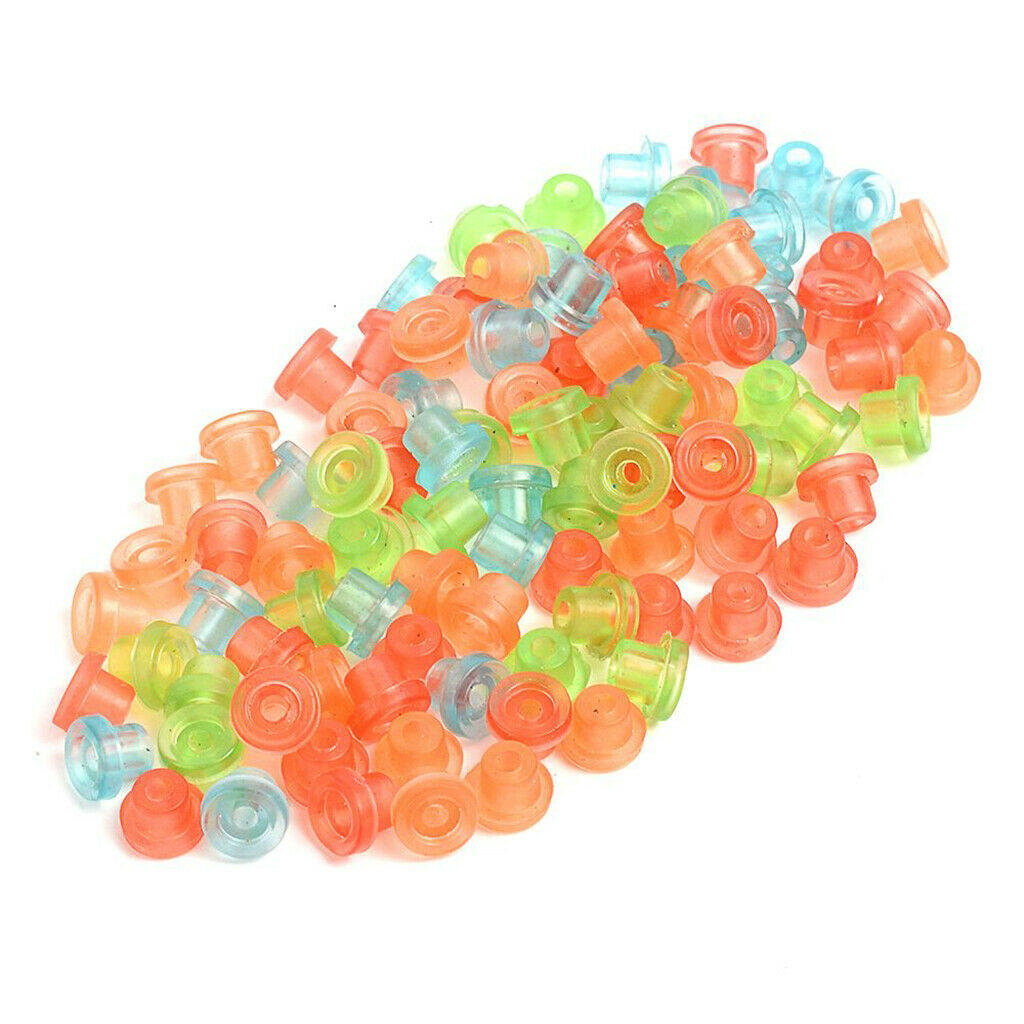 100PCs Colorful Plastic Grommets Nipples for Tattoo Machine Needles Supplies