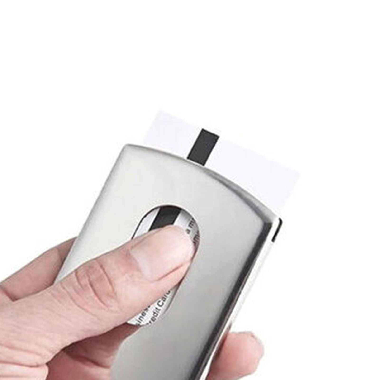 1 PC Wallet Business Stainless Steel Name Credit ID Card Holder Pocket Case