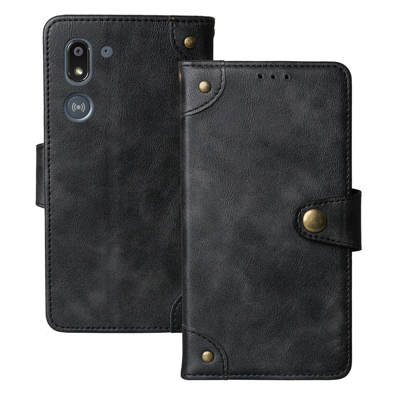 For Doro 8050 - Flip Real Leather Case Protection Cover Protective TPU Silicone