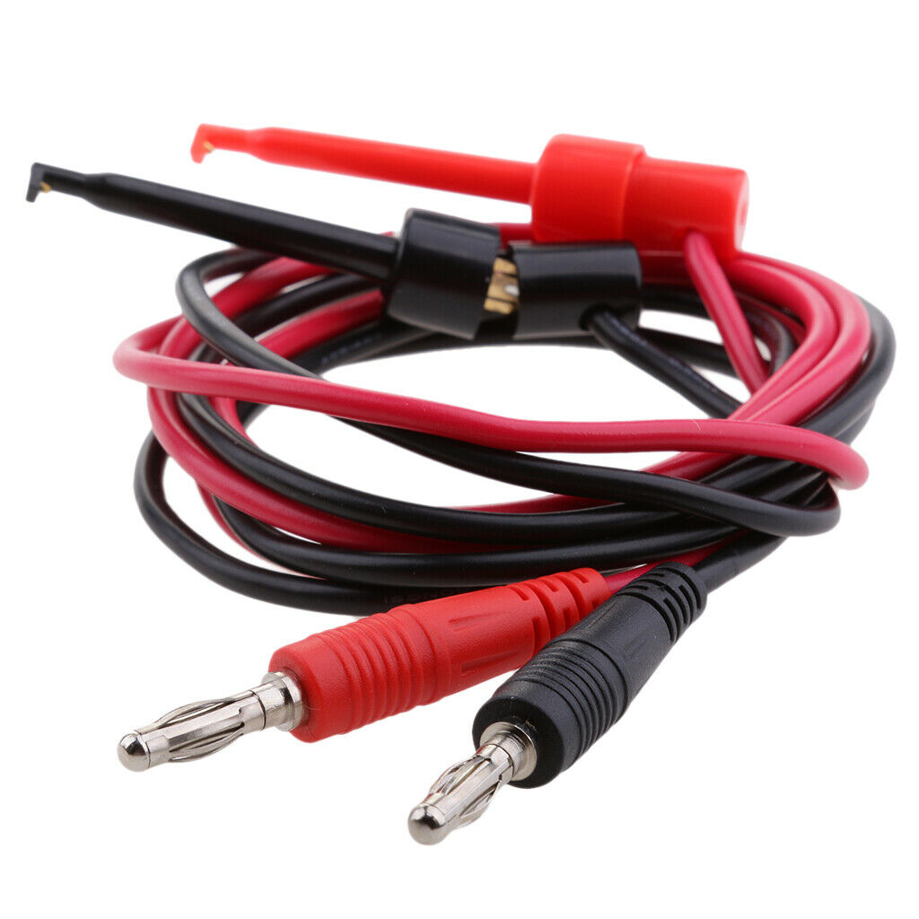 1 Set Test Hook Clip To 4mm Banana Plug For Multimeter 1M/3.3FT