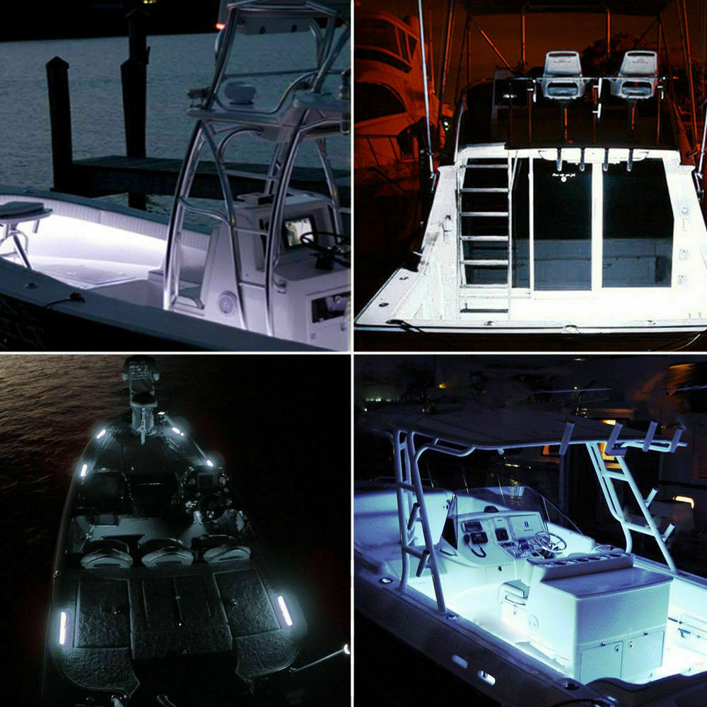 2x Black Spreader LED Deck/Marine Lights for Boat Spot Light 18W waterproof