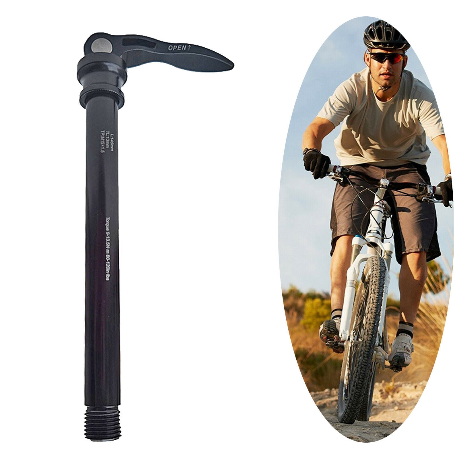 Mountain Bike/Cycle/Cycling Wheel Thru Axle Quick Release Skewers- 15x145mm