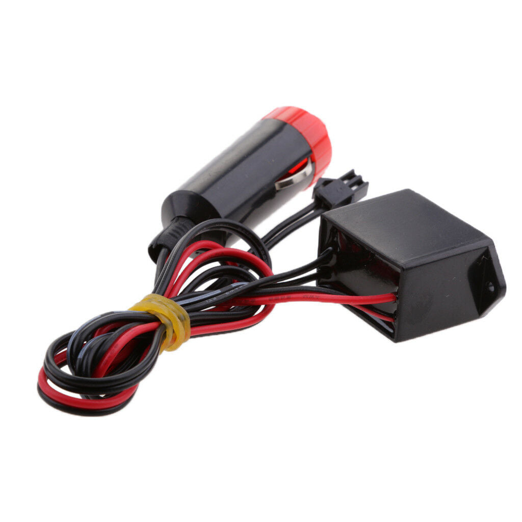 5M Neon LED Light Car Glow EL Wire Strip Rope Tube + Inverter - Purple