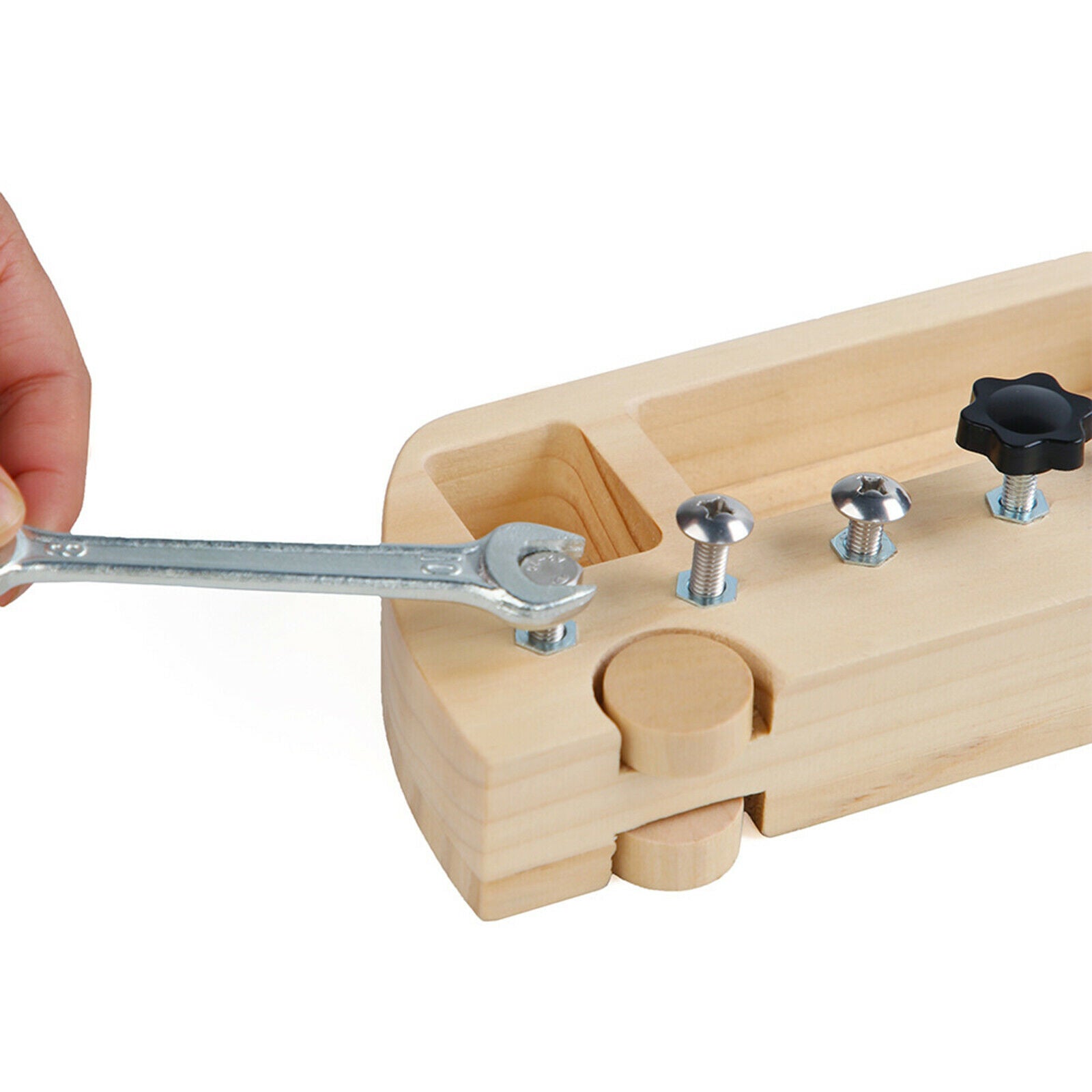 Montessori Screw Driver Board Toddlers Baby Educational Sensory Toys Wooden Toys