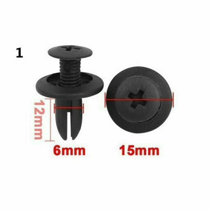 100Pcs 6 Models Car Door Fender Repair Fastener Clip Rivets Screws Push Fastener