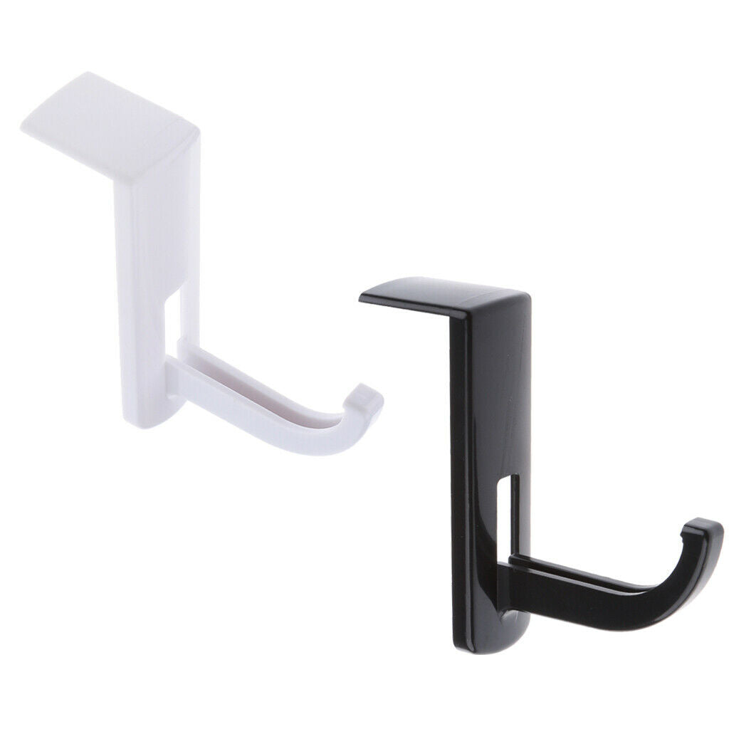 2Pack Stick-on Headphone Hook Headset Earpiece Hanger Wall PC Monitor Earphone