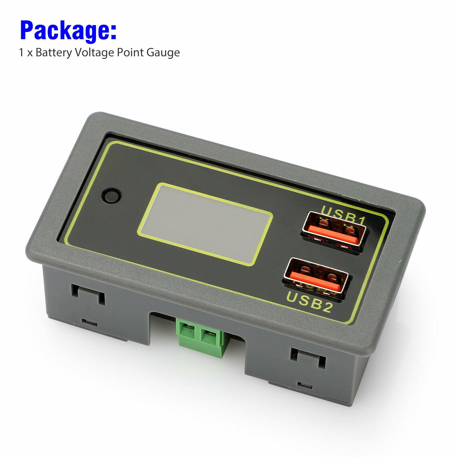 12V/24V LCD DC Battery Voltage Capacity Monitor Meter Amp Cars RV Solar System