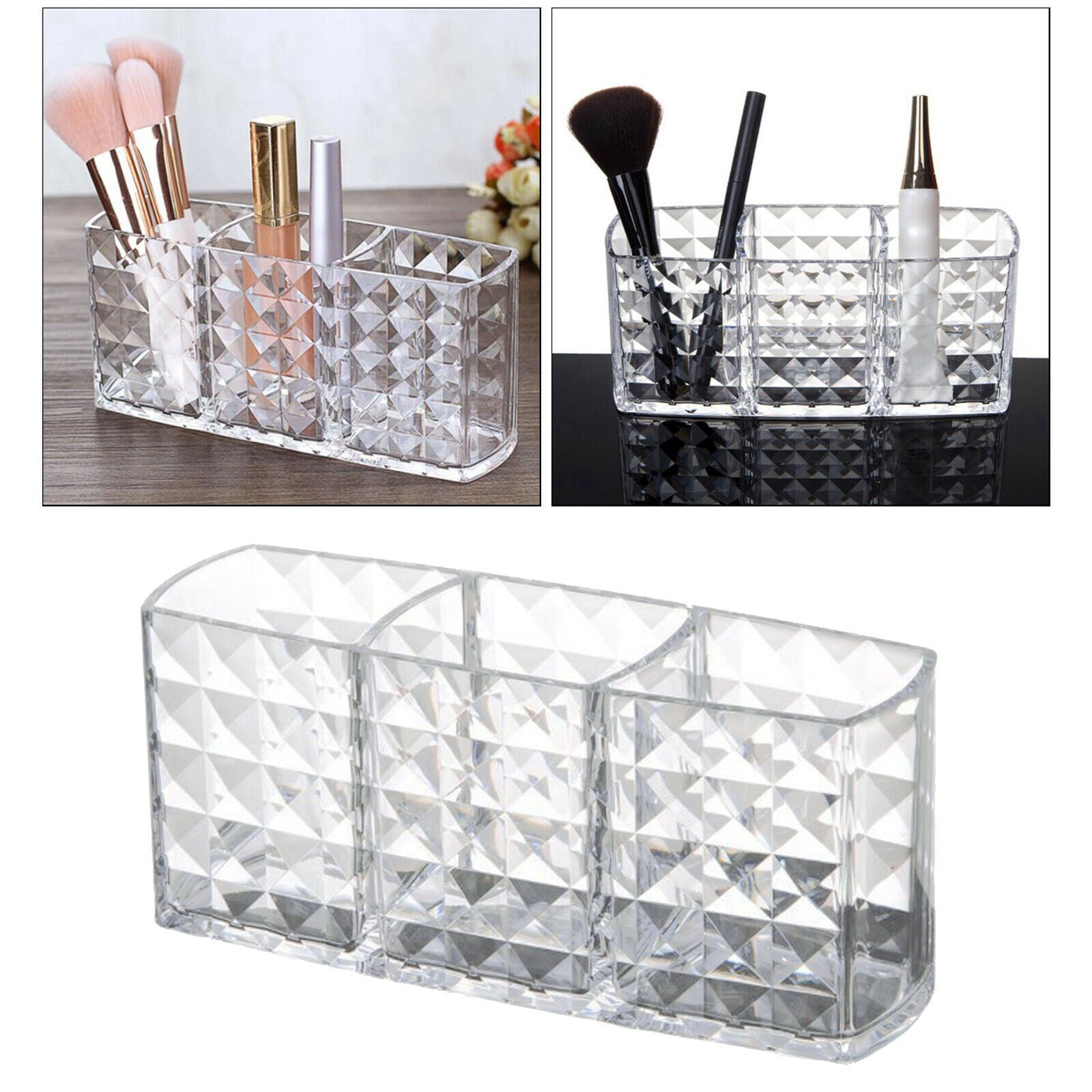 Acrylic Makeup Brush Holder Makeup Brush Organizer Cosmetics Pen Pencil Holder