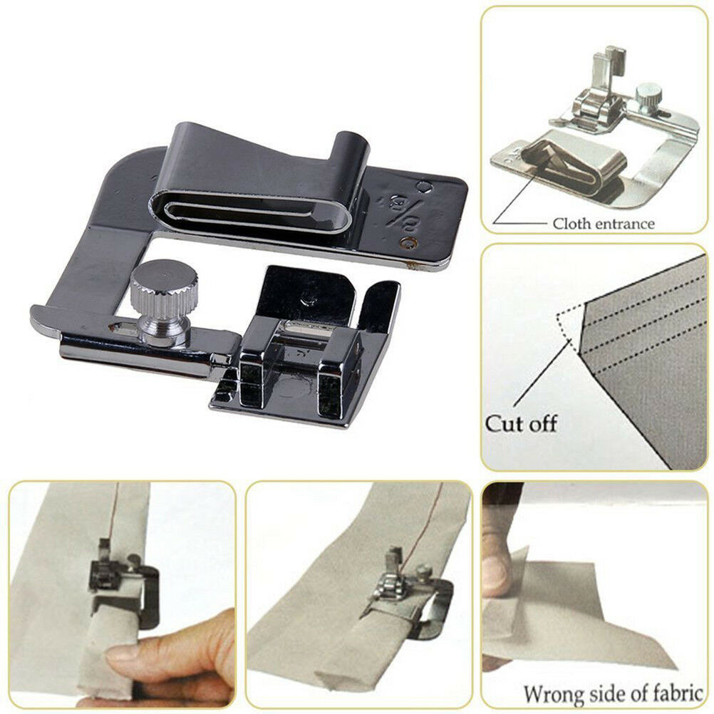 3Pcs/set Hemming Cloth Strip Presser Foot Sewing Machine Hemmer Rolled Hem SADD