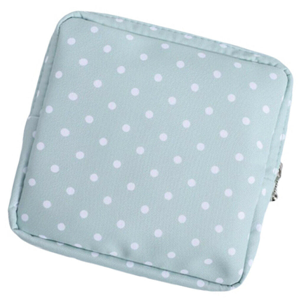 2x Cotton Sanitary Bag Napkin Tampons Coin Storage Traveling for Women Girls