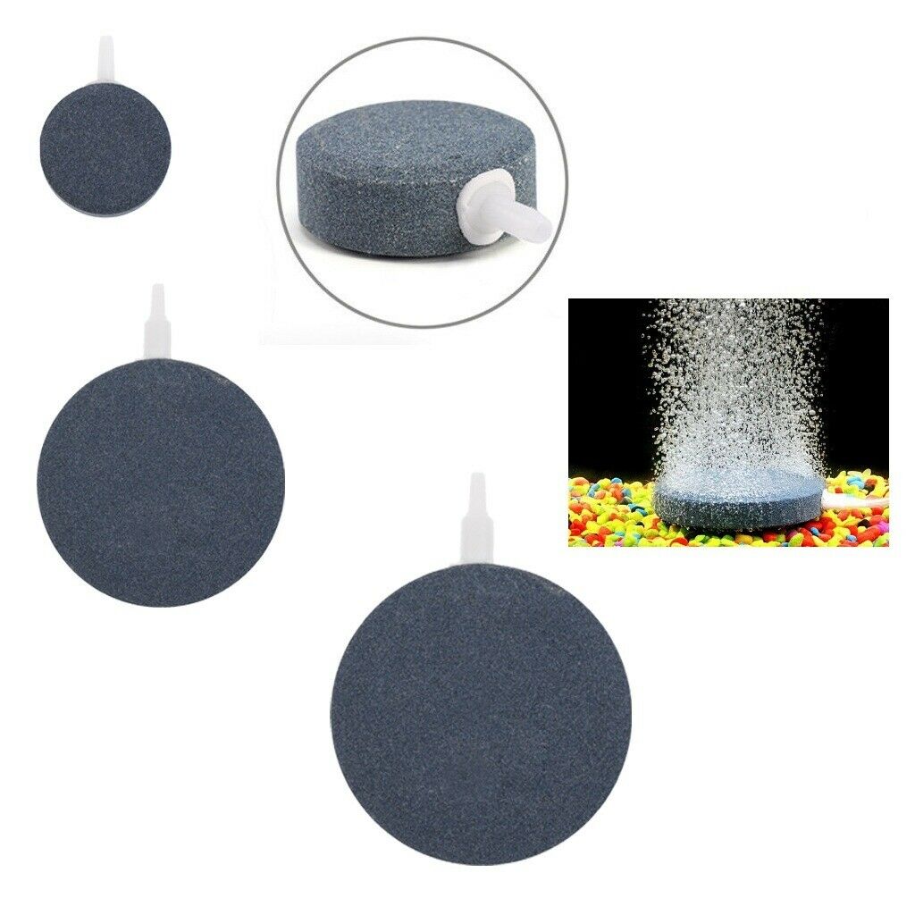 2x 40/80mm Ceramic Round Air Stone Bubble Aquarium