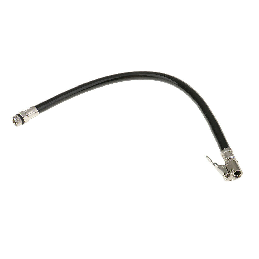 Motorcycle Car Tyre Air Pump Inflator 1/4'' Rubber Air Pipe Hose & Zinc Valve