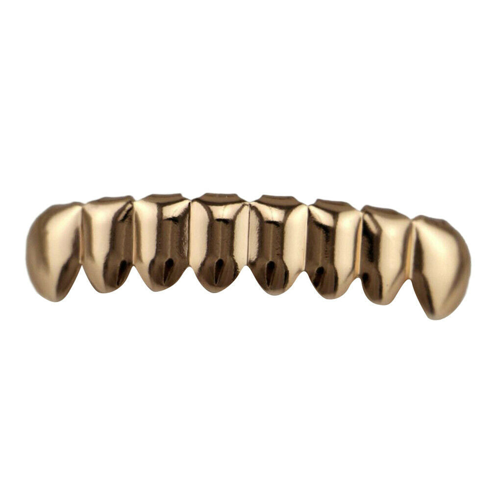 6pc Hiphop 8 Top / Bottom Teeth Grills  Mouth Tooth Caps Party Jewelry