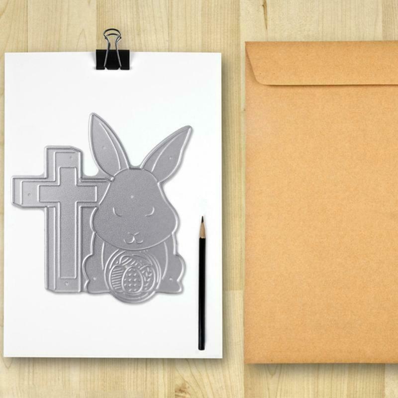 Cross Bunny Metal Cutting Dies Stencil DIY Scrapbook Album Paper Card Template