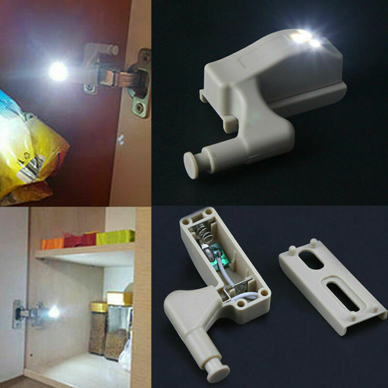 1X Cabinet Hinge LED Sensor Light For Wardrobe Cupboard Home Kitchen Door Closet
