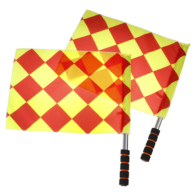 Soccer Referee Flags Professional Fair Play Football Linesman Flags With Bag_DD