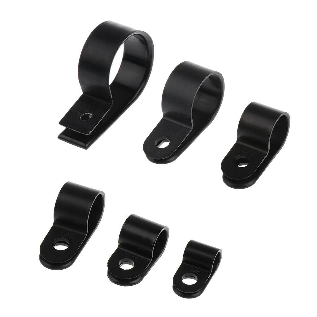 200 Pieces Nylon Screw Wire Clips R-type Cable Clamp Fasteners Tubing Clips