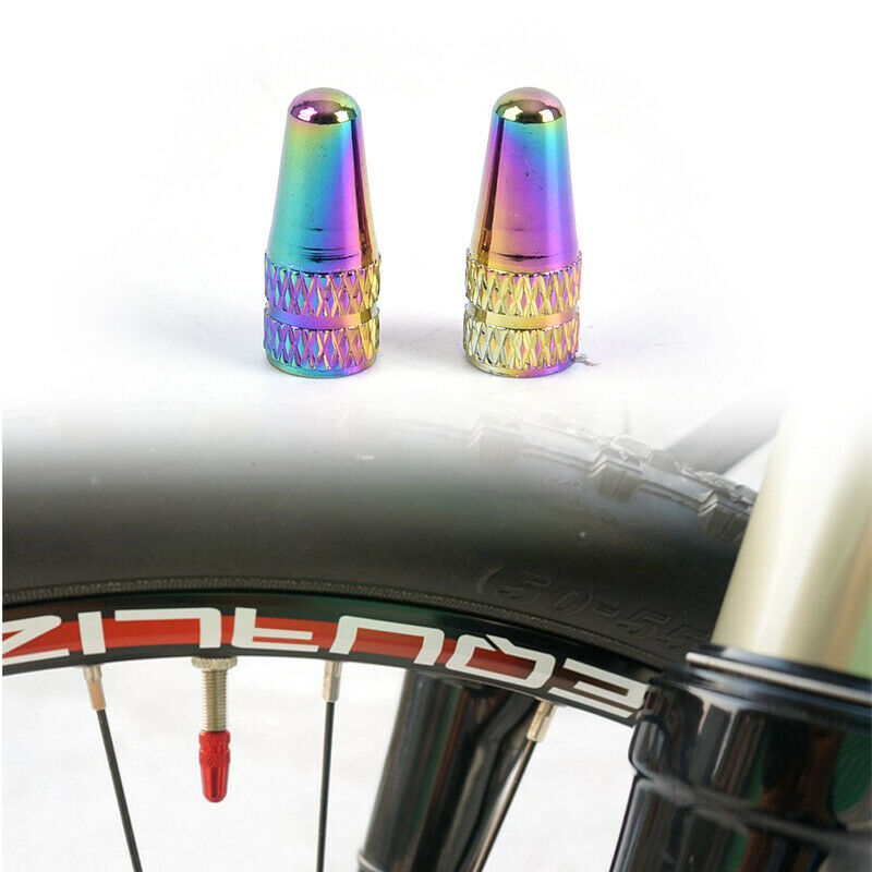 2pcs Bike Presta Valve Cap Wheel Rim Tyre Stem Air Valve Caps Bicycle Alu.l8