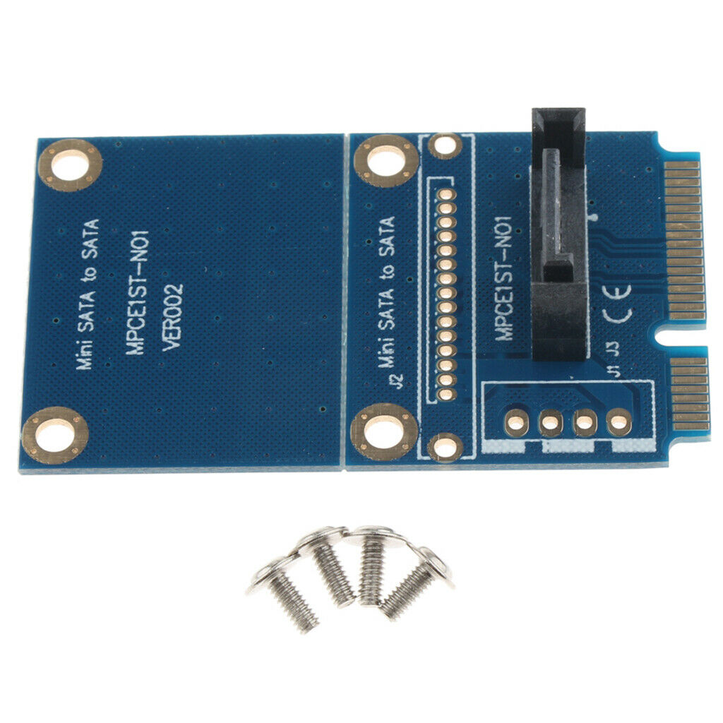 mSATA Mini SATA to 7pin SATA3.0 Adapter Converter Board Card PCB with Screws