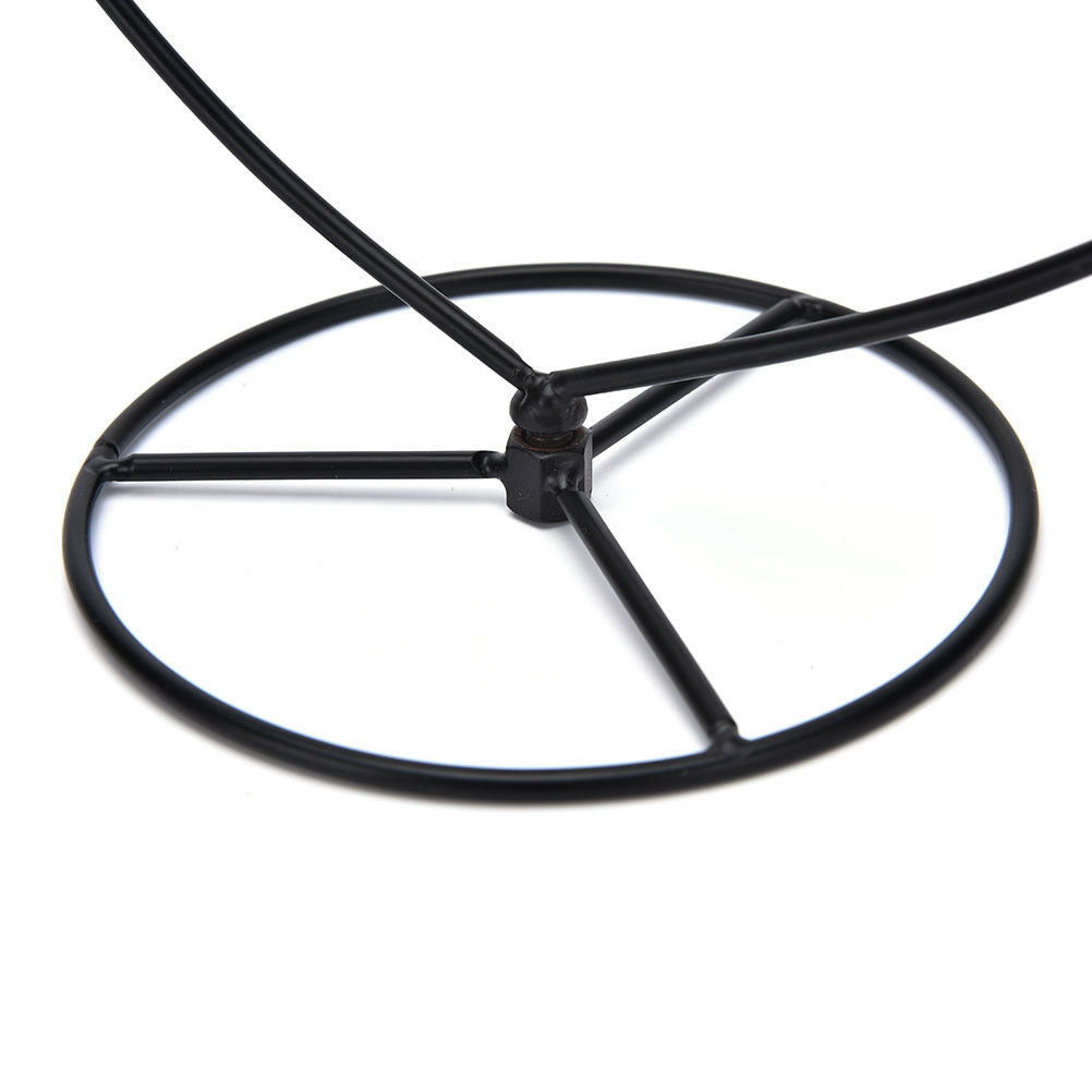 Black Heart-shaped Iron Hanging Plant Glass Vase Terrarium Stand Holder BDAU