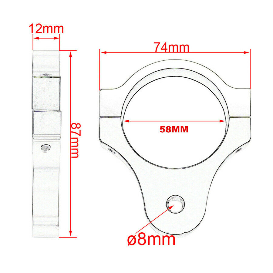 58mm * 12mm Precision CNC Motorcycle Titanium 1pc For Steering Shock Absorber