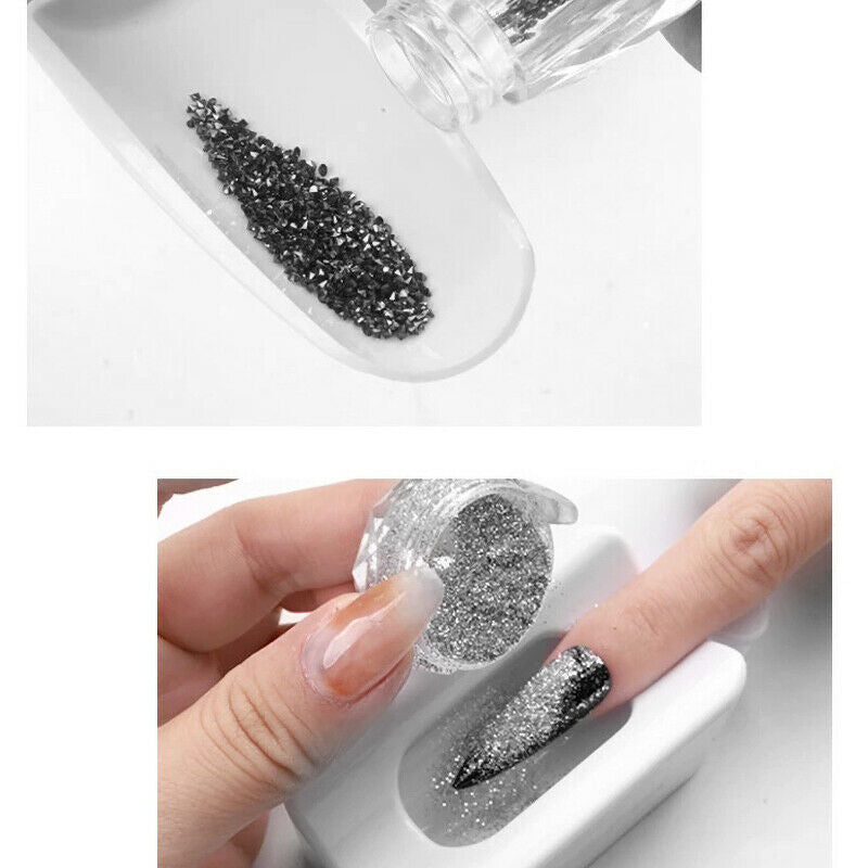 Portable Dipping Powder Recycling Tray Nail Tools Double-Layer Convenient NailK9