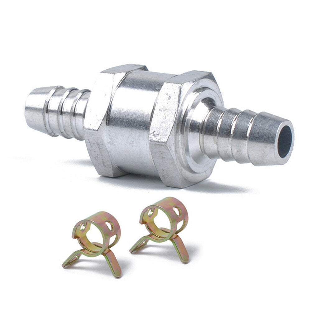 Check Valve 1/2" 12MM Non-Return One Way & Hose Clamps For Cars Caravans RVs