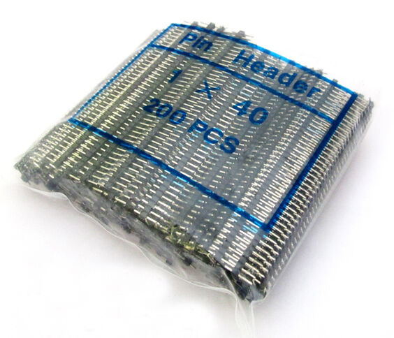 200pcs/1pack 40P male Single Row Flat Pin Header 2.54mm