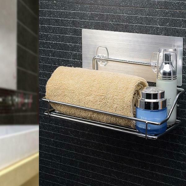 Stainless   Steel   Storage   Rack   Shower   Shampoo   Shelf   Bathroom   Towl