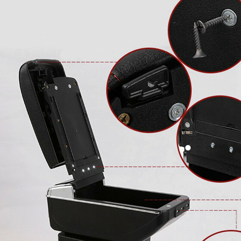 1X(Car Rotatable Armrest For Suzuki Sx4 2007-2013 Arm Rest Center Centre Con6L2)