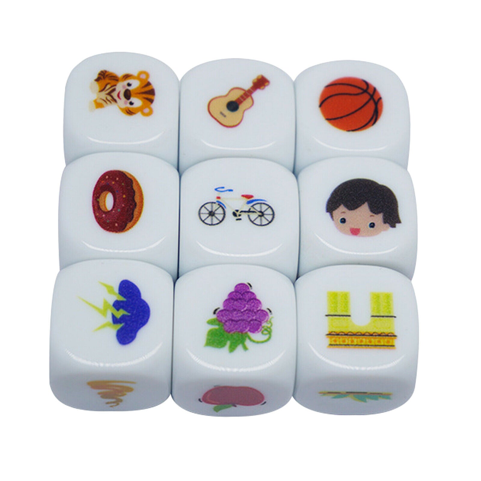 9pcs Story Cubes Story Dices Sets Story Telling Activity Game for Kids