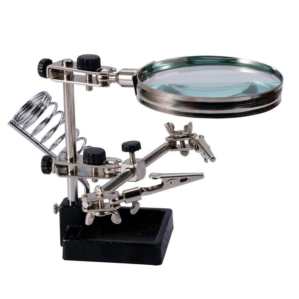 Welding Magnifier Desktop Bracket Welding Station Repair Tool Desk with Light
