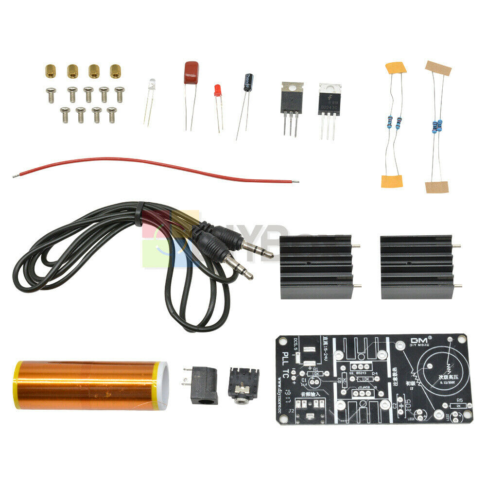 15-24V/2A 15W Mini Tesla Coil Plasma Speaker Electronic Music Project Parts DIY