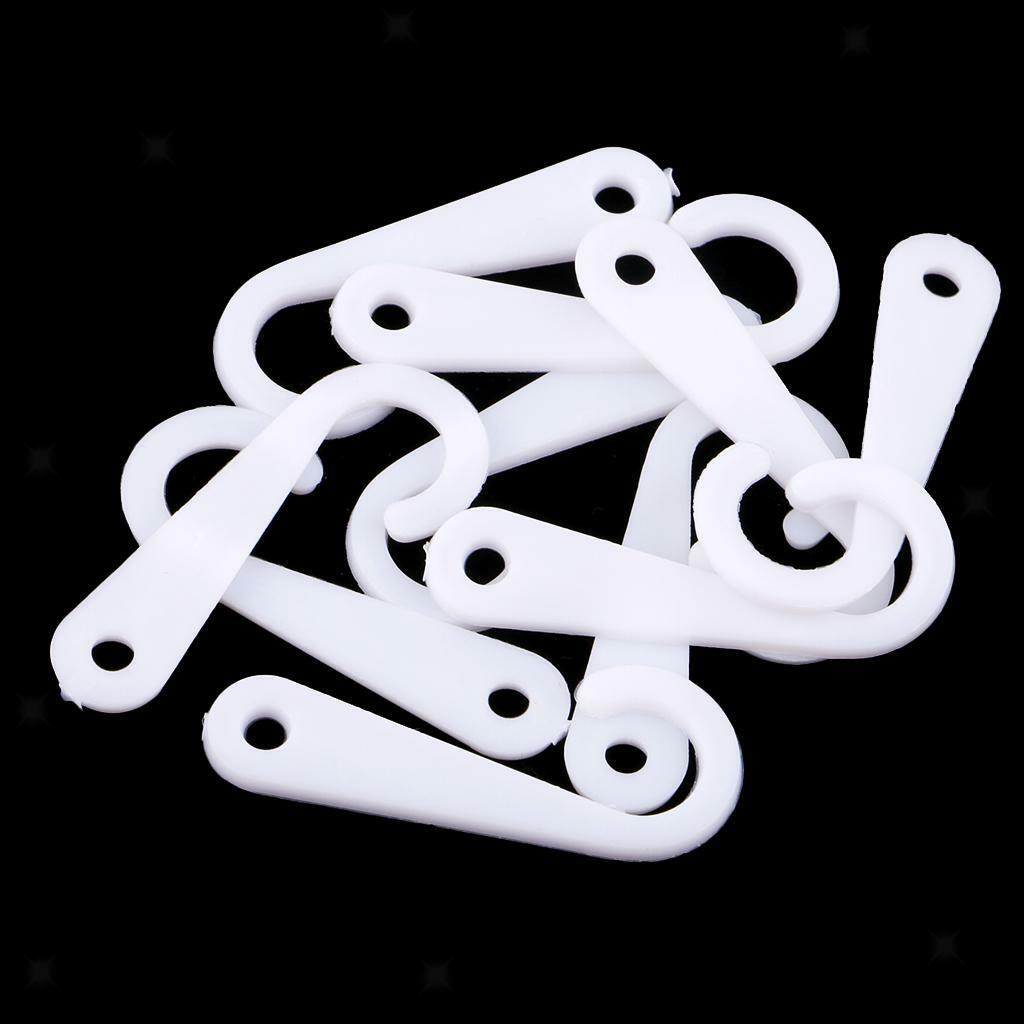 100pcs Sock Hooks Plastic J Hooks Hangers for Retail Display Black White